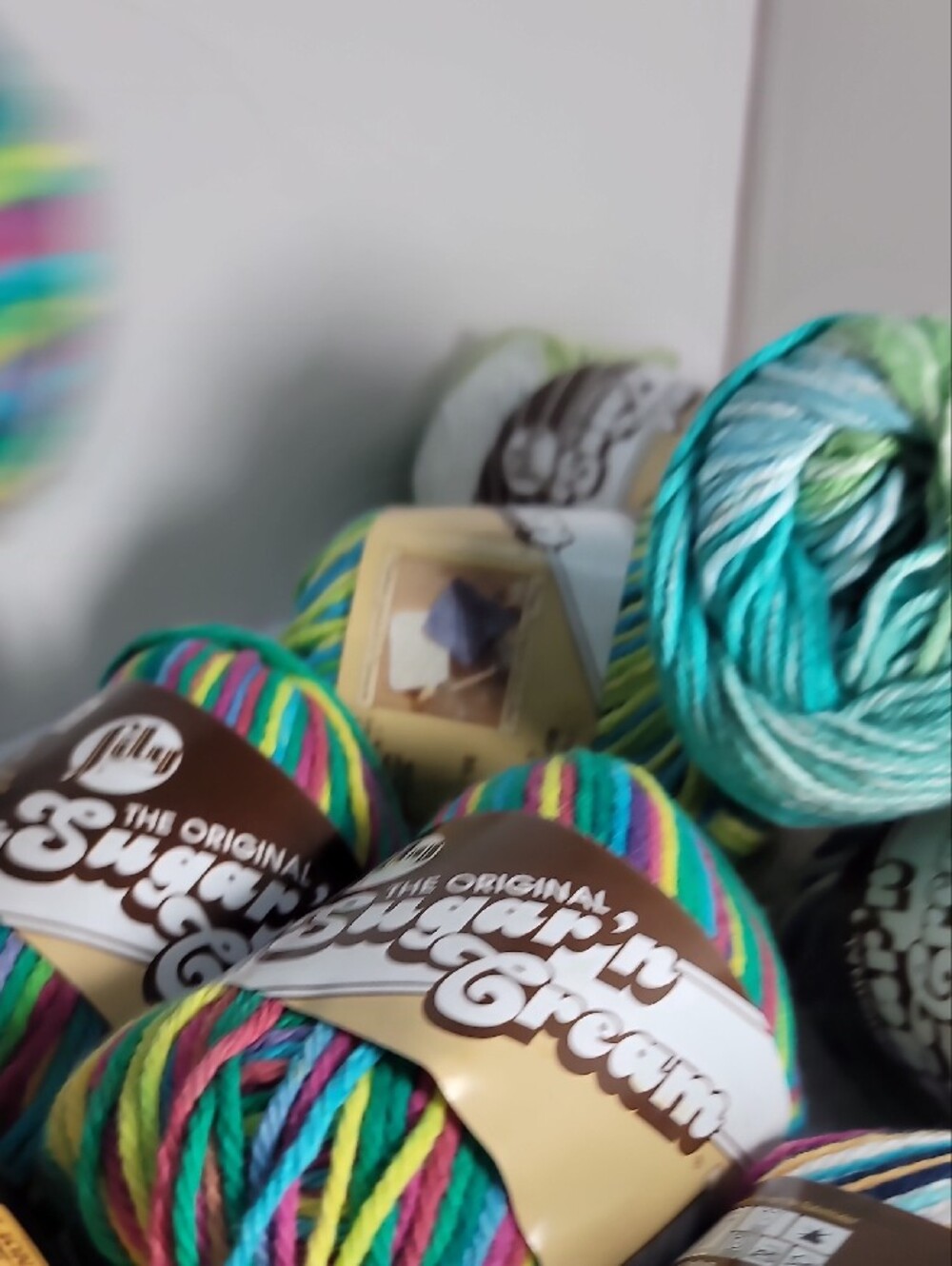 Lion Brand/ Lily Cotton Multicolor Yarn - 17 Balls - NWT - Picture 14 of 16